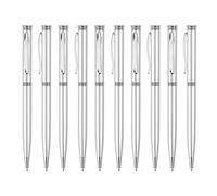 10 bolígrafos de metal con punta de 1,0 mm, escritura suave, oficina, escuela