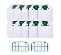 10 bolsa aspiradora vorwerk VK200 con 2 filtros HEPA, adecuadas para filtros Vorwerk Kobold VK200 FP200, aptas para alérgicos