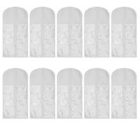 10 bolsas de almacenamiento portátiles para extensiones de cabello, soporte de almacenamiento para pelucas de cabello humano estilo tienda (blanco)