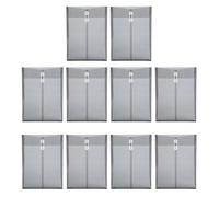 10 bolsas de archivo de tamaño legal con cierre de cuerda, sobres de carga superior, bolsas transparentes para documentos, oficina, escuela, funda de contrato