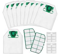 10 bolsas de aspiradora con 2 filtros para Vorwerk Kobold VK200 FP200