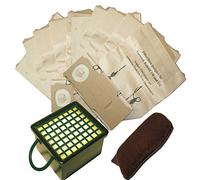 10 bolsas de aspiradora + juego de filtros adecuado para Vorwerk VK 130 VK131 VK131 SC con EB 350 o EB 351