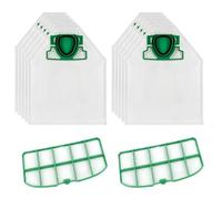 10 bolsas de aspiradora para Vorwerk Kobold VK200 FP200, bolsas de filtro premium para Kobold FP200 VK200, 5 capas, microfieltro, aptas para alérgicos, con 2 filtros HEPA, bolsas para Vorwerk Kobold