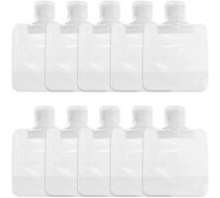 10 bolsas de embalaje transparentes de 30 ml, bolsa de viaje recargable y vacía, bolsas de viaje transparentes de alta calidad para artículos de tocador, loción, champú, gel de ducha, bolsas y
