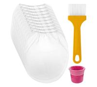 10 Bolsas de Filtro de Pintura, 1 Cepillo, Bolsa de Filtro Abierta elástica, Bolsa de Filtro hidropónico de jardinería, Bolsa de Filtro de líquido