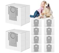 10 Bolsas de Polvo 3L para Roborock Q7 M5+/L5+/Q10 S5+/Q10 X5+ Q5 Pro+/Q5 Max+/S8 Pro Ultra/S8+/S7 MaxV Ultra/Q7 Max+/Q8 Max+ Aspiradora,Repuestos para Bolsas de Aspiradora Alta Capacidad 3.6L