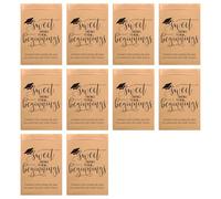 10 bolsas de regalo para fiesta de graduación, clase de 2025, dulce final a nuevos comienzos, graduación, graduación, caramelos, galletas, embalaje de papel