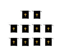 10 bolsas de terciopelo con cordón para organizar joyas y objetos pequeños, recuerdos de boda, 8 x 10 cm, 10 x 12 cm, bolsa de terciopelo para rosario