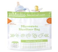 10 Bolsas Esterilizadoras Microondas, Bolsa Limpieza Biberones Reutilizable para Extractor Leche, Accesorios Alimentación Bebé Viaje para Momcozy S9 Pro/S12 Pro/V1/V2, 20 Usos por Bolsa