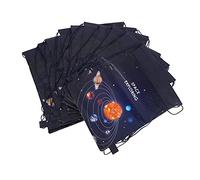 10 bolsas no tejidas para regalos de fiesta del espacio exterior, bolsas de baby shower, mochila de embalaje, decoraciones de fiesta de cumpleaños