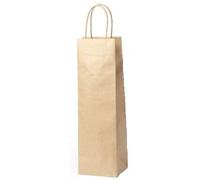 10 Bolsas para botellas de vino en papel kraft para regalos, Bolsas para Botellas de Vino de Papel. Bodas, comuniones, bautizos Detalles. (10)