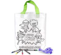10 Bolsas para Colorear | 10 Bolsas Individuales con 5 Ceras de Colores y Globo | Regalo niños Fiestas y cumpleaños (Héroes)