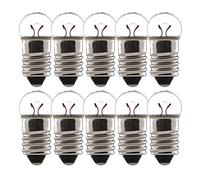 10 Bombillas de luz Delantera de 6 V, 14 V, 0,6 W, 2,4 W, 6 W, 7 W, E10, para Bicicleta, Scooter automático, Motocicleta, Dynamo, 6V 2.4W