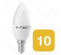 10 Bombillas LED E14 V-Tac 5,5W Vela Pack Ahorro Luz Luz Natural