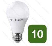 10 Bombillas LED V-Tac E27 A60 11W 3000K 4000K 6500K 60V