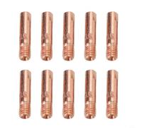 10 boquillas de contacto MB15 15AK M6 de cobre para antorcha de soldadura MIG MAG, resistente al desgaste y al calor, diámetro del orificio de 0,6 mm hasta 1,2 mm, conductividad precisa para soldadura