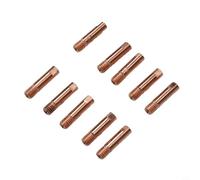 10 boquillas de contacto MB15 15AK M6 de cobre para antorcha de soldadura MIG MAG, resistente al desgaste y al calor, diámetro del orificio de 0,6 mm hasta 1,2 mm, conductividad precisa para soldadura
