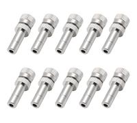 10 boquillas de nebulización de latón niquelado para sistema de refrigeración, cabezales de conexión rápida, boquillas de niebla para sistema de refrigeración al aire libre, riego de jardín 0.2mm