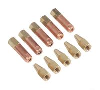 10 boquillas de soldadura de oxígeno H01-2 M6, puntas de latón para acetileno propano, soplete de gas, kit de reparación de soldadura