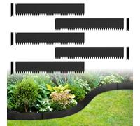10 bordes flexibles de jardín de 107 cm de largo, 20 cm de alto, bordes de césped para patios al aire libre, divisor de césped ideal para macizos de flores y huertos, fácil de instalar