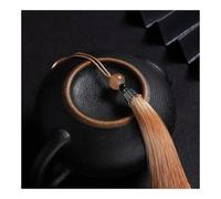 10 borlas sedosas hechas a mano con borlas suaves de jade para manualidades, joyería, marcapáginas, llavero, decoración, colgante de flecos suaves (11 caqui)