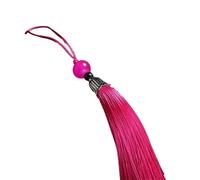 10 borlas Suaves y sedosas Hechas a Mano con Cuentas de Jade for Hacer Joyas, llaveros Coche, Colgantes, Adornos Flecos(07 Rose)
