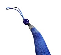 10 borlas Suaves y sedosas Hechas a Mano con Cuentas de Jade for Hacer Joyas, llaveros Coche, Colgantes, Adornos Flecos(26 Royal Blue)