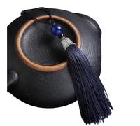 10 borlas Suaves y sedosas Hechas a Mano con Cuentas de Jade for Hacer Joyas, llaveros Coche, Colgantes, Adornos Flecos(27 Blue)