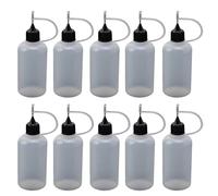 10 botellas cuentagotas con punta de aguja para pequeños proyectos de pegado, papel, quilling, manualidades, pintura acrílica, aplicador de botellas