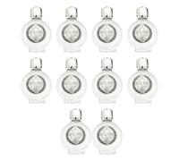 10 botellas de cosméticos pequeñas de vidrio de 15 ml, aptas para viajes, incluyendo obras de arte de rosas para una aplicación precisa del cuidado de la piel, contenedores de cosméticos