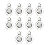 10 botellas de cosméticos pequeñas de vidrio de 15 ml, aptas para viajes, incluyendo obras de arte de rosas para una aplicación precisa del cuidado de la piel, contenedores de cosméticos