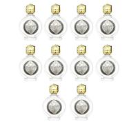 10 botellas de cosméticos pequeñas de vidrio de 15 ml, aptas para viajes, incluyendo obras de arte de rosas para una aplicación precisa del cuidado de la piel, contenedores de cosméticos