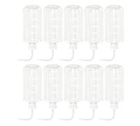 10 botellas de lavado de limpieza de 500 ml con difusor de agua exprimible y boquilla curvada para aplicación de botella de lavado