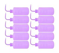10 botellas de lavado de limpieza de 500 ml con difusor de agua exprimible y boquilla curvada para aplicación de botella de lavado