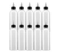 10 botellas de líquido con tapas giratorias, soporte de almacenamiento de plástico, organizador de accesorios de pintura, aceites, pigmentos, champú, tinta, 250 ml