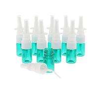 10 botellas de spray nasal de plástico de 5 ml para dispensar perfume de lavado, color verde