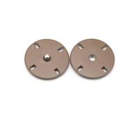 10 botones a presión invisibles de metal, cierres a presión, botón redondo, hebilla oculta para accesorios de costura de prendas,Marrón,18mm