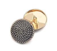 10 botones de costura decorativos dorados Vintage para mujeres y hombres, accesorios de costura para camisas, 12mm