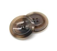 10 botones de cuerno de resina beige esmaltado de 30 mm para cárdigans, trajes y suéteres de mujer.,10502 Marrón,30 mm