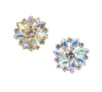 10 botones de diamantes imitación color dorado/plateado metálico 20 mm for cárdigan, abrigo, vestido, costura prendas con asa y hebilla decorativa(Color 12,Silver)