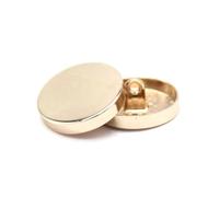 10 botones metálicos redondos planos y clásicos de color dorado, ideales para jeans, pantalones, camisas, suéteres y chaquetas.,12 mm