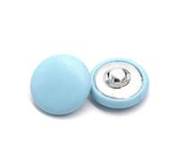 10 botones recubiertos de cuero de 11 a 30 mm con vástago para ropa, abrigos, sofás, botones suaves, decoraciones coloridas para bricolaje,Azul claro,25mm