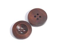 10 botones redondos de madera 2/4 agujeros 10-38 mm for ropa, abrigos, decoraciones, accesorios costura, 5 colores opcionales(TYPE-R,10pcs 25mm)