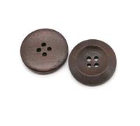 10 botones redondos de madera 2/4 agujeros 10-38 mm for ropa, abrigos, decoraciones, accesorios costura, 5 colores opcionales(TYPE-S,10pcs 30mm)