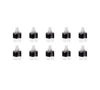 10 botones táctiles de PCB para encendido y apagado, interruptor de desbloqueo DIP de 6 pines, tapa de 5,8 x 5,8/7 x 7/8 x 8/8,5 x 8,5 mm (5,8 x 5,8 mm, tapa verde, bloqueo)