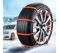 10 bridas de cremallera para neumáticos de nieve, neumáticos de invierno de coche, cadenas de ruedas antideslizantes reutilizables, para sedán, SUV, camión, conducción de invierno al aire libre, 90 x
