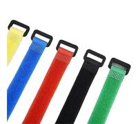 10 bridas de nailon reutilizables de 15 a 50 cm, cinta de fijación de color inverso, autoadhesivas, paquete de cierre fijo (verde, longitud de 40 cm x 2 cm)