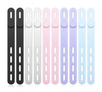 10 Bridas de Silicona Reutilizables, Organizador de Cables Multiusos para Auriculares