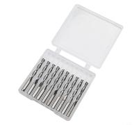 10 brocas CNC de punta plana de carburo sólido de 1/8 pulgadas (3,175 mm) para madera, plástico, acrílico, longitud de corte de 22 mm, 38,5 mm en total