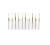10 brocas de carburo de tungsteno, revestimiento de titanio, 3,175 mm x 1 mm, para herramientas de corte PCB